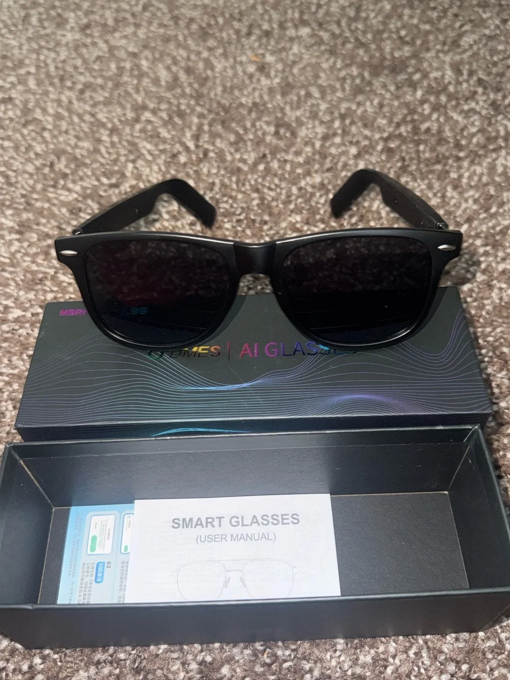 DMES AI Glasses Black Sunglasses